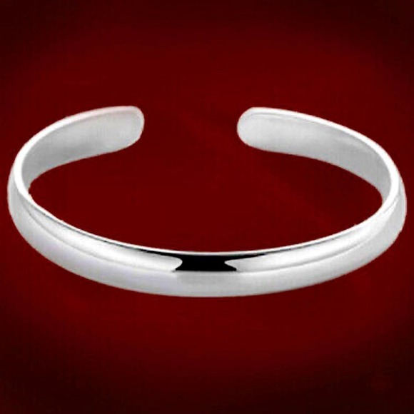 Thick Sterling Silver Cuff Bracelet, Cuff, Personalized Message, Message Bangle - Picture 5 of 13